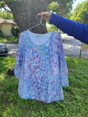 Coldwater Creek Women’s Floral Print Scoop Neck Top - Multi-Color